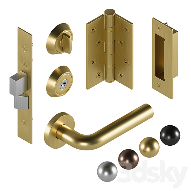 Door Hardware Miwa Type 32 3ds Max - thumbnail 3