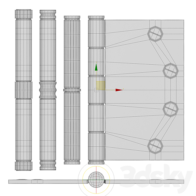 Door hinges Nanz 2 3ds Max - thumbnail 3