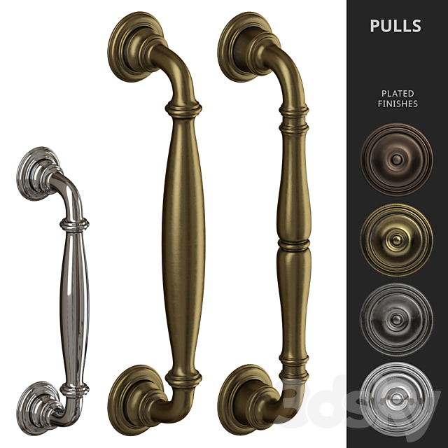 Door Pull Handles Nanz N ° 6649. 6703. 8649 3DSMax File - thumbnail 1