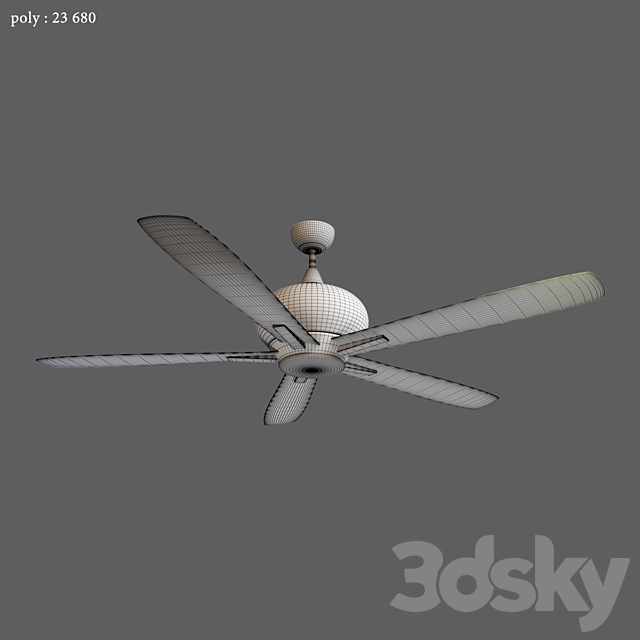 Doren ceiling fan 3DSMax File - thumbnail 2