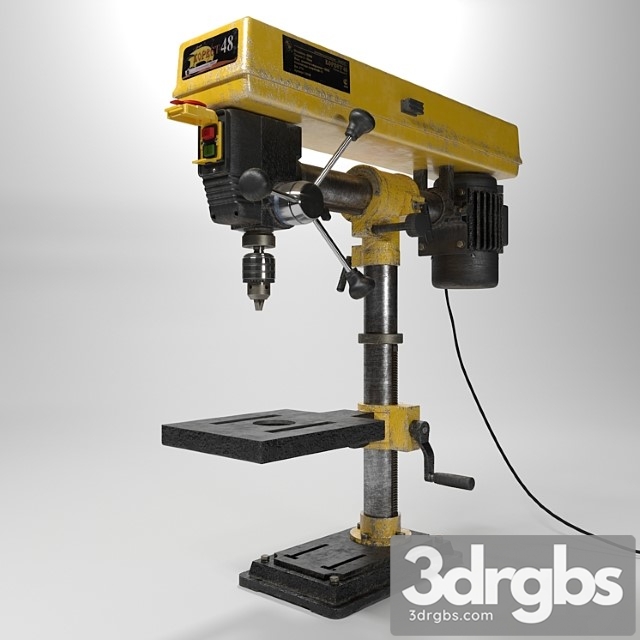 Drilling machine corvette48 3dsmax Download - thumbnail 1