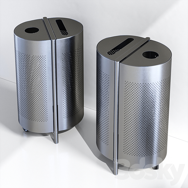 Duo recycling bin by Materia 3ds Max - thumbnail 1