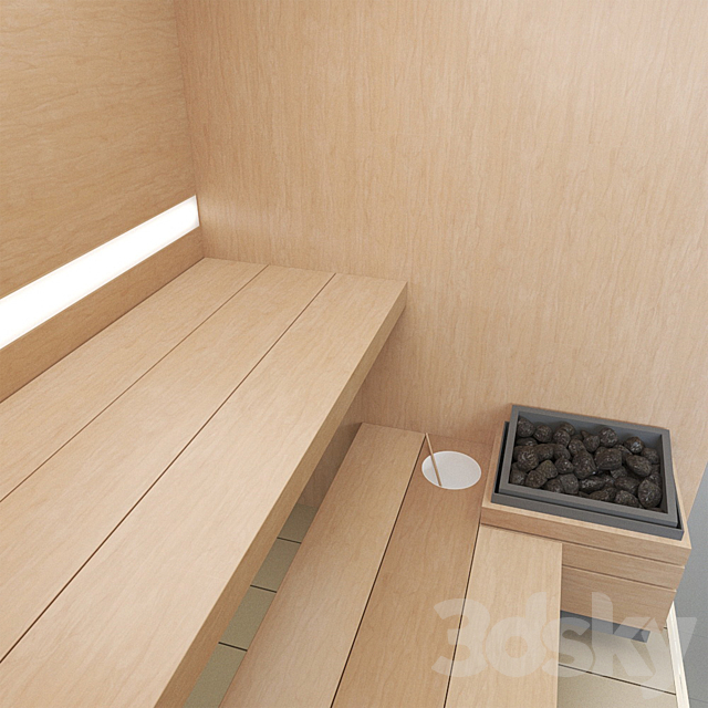 Effegibi Sauna One S 3DS Max Model - thumbnail 3