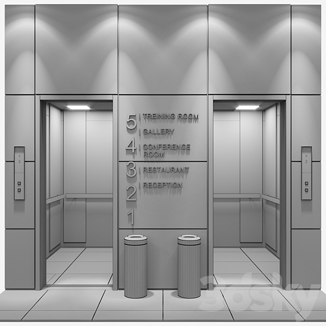 Elevator 1 3DS Max Model - thumbnail 4