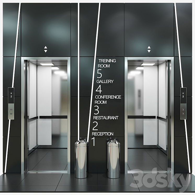 Elevator 4 3DS Max Model - thumbnail 3