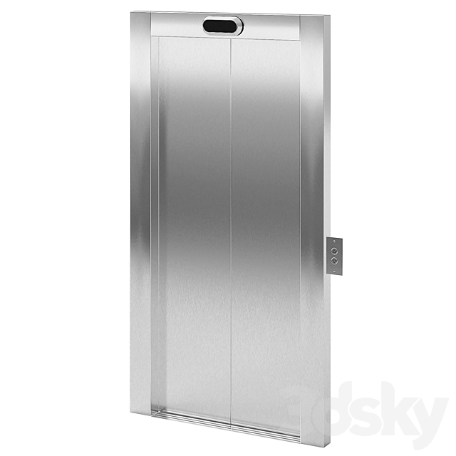 Elevator doors 3DS Max Model - thumbnail 2