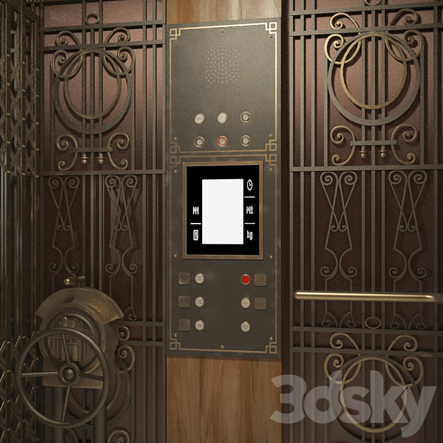 Elevator for skyscrapers 3ds Max - thumbnail 2