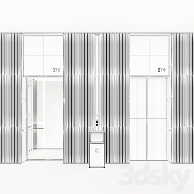 Elevator Lobby Design 09 3ds Max - thumbnail 3