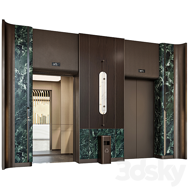 Elevator Lobby Design 21 3ds Max - thumbnail 1