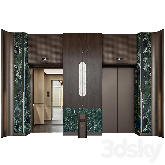 Elevator Lobby Design 21 3ds Max - thumbnail 2