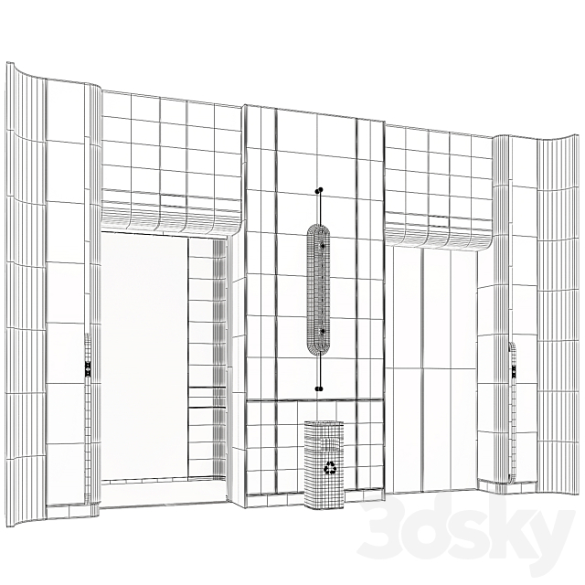 Elevator Lobby Design 21 3ds Max - thumbnail 3