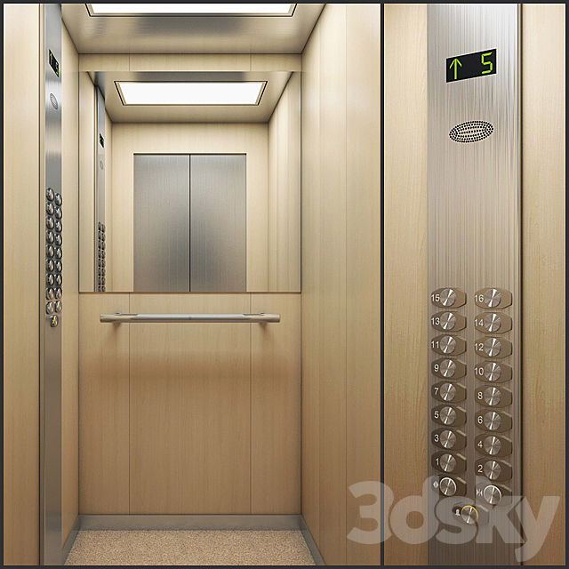 Elevator OTIS NEVA 3DSMax File - thumbnail 1