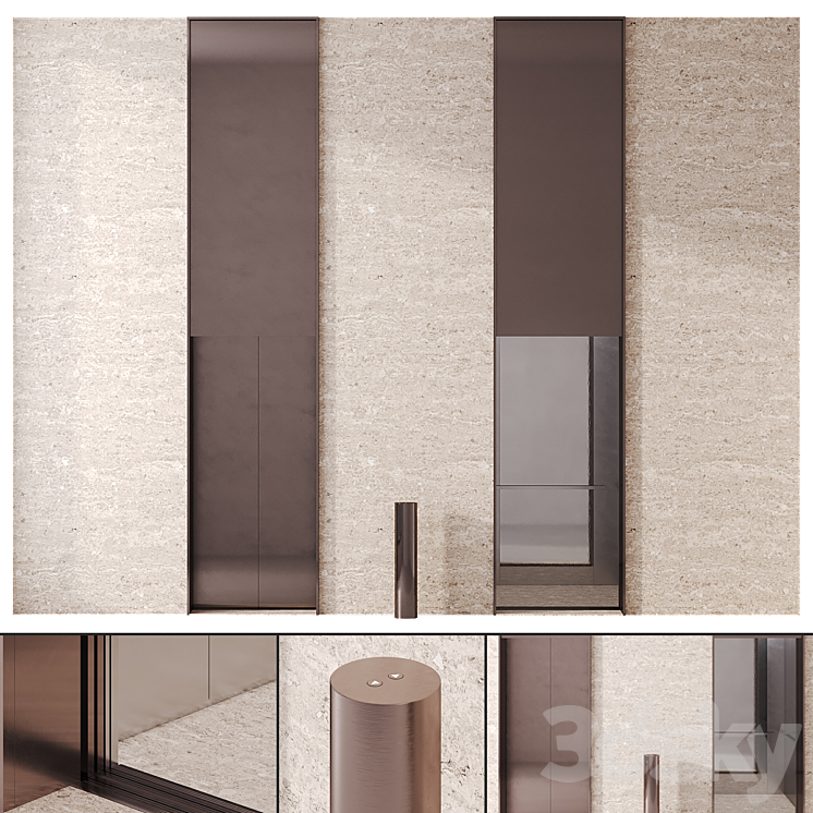 Elevator with bronze 3DS Max Model - thumbnail 1