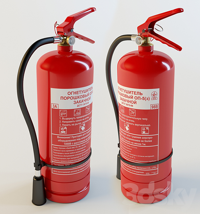 extinguisher powder op-5 (w) 3DSMax File - thumbnail 1