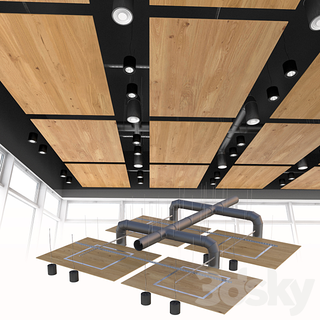 False ceiling armstrong 3ds Max - thumbnail 1