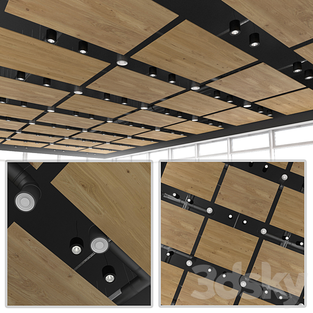 False ceiling armstrong 3ds Max - thumbnail 2