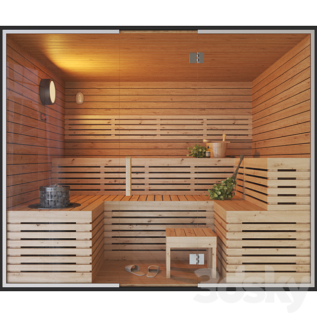 Finnish Sauna 2 3DSMax File - thumbnail 1