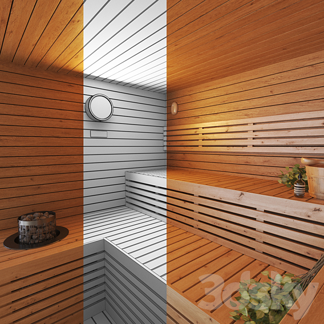 Finnish Sauna 2 3DSMax File - thumbnail 3