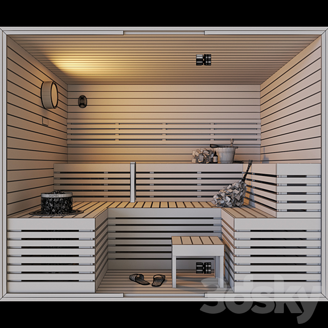 Finnish Sauna 2 3DSMax File - thumbnail 5