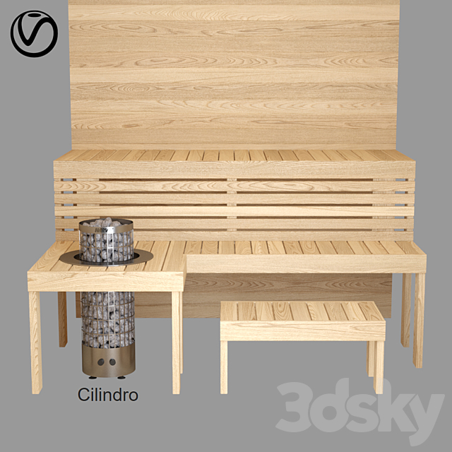 Finnish Sauna Harvia 3DSMax File - thumbnail 1