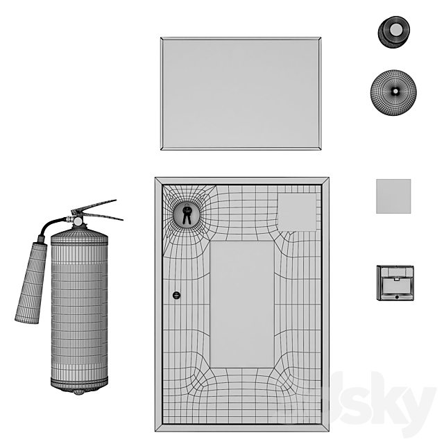 Fire Fighting System 3DS Max Model - thumbnail 3