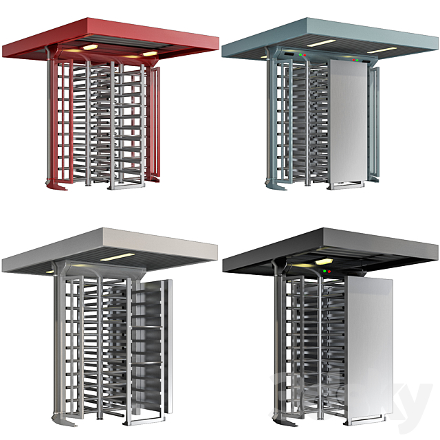 Full-Height Turnstiles (Part 3) 3DS Max Model - thumbnail 3