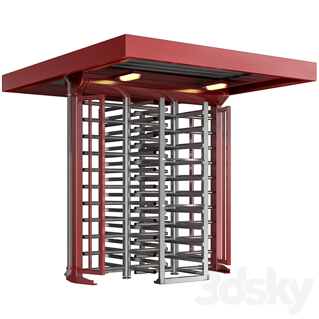 Full-Height Turnstiles (Part 3) 3DS Max Model - thumbnail 4