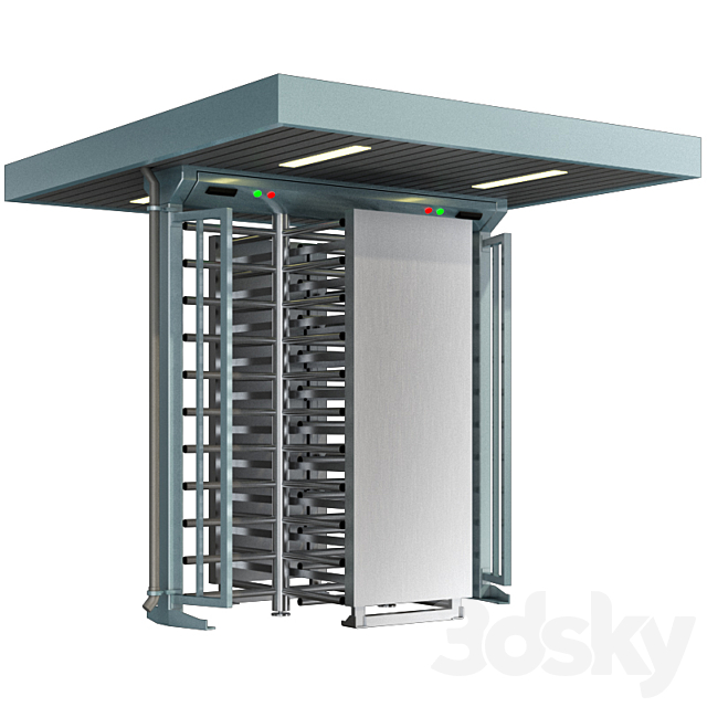 Full-Height Turnstiles (Part 3) 3DS Max Model - thumbnail 5