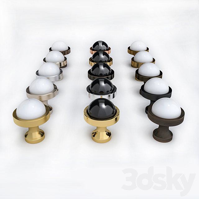 Furniture handles M13 from Knob House 3DS Max Model - thumbnail 3