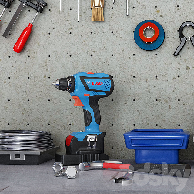 garage tools 3DSMax File - thumbnail 4