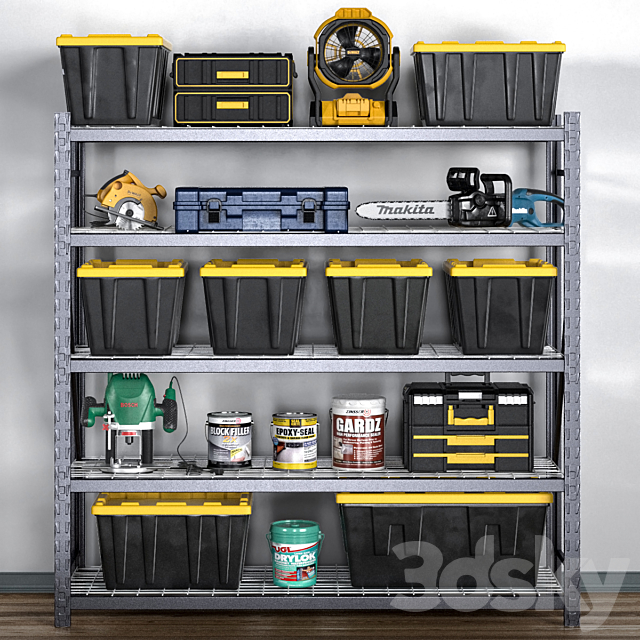 garage tools set 12 3DSMax File - thumbnail 1