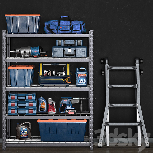 garage tools set 14 3DSMax File - thumbnail 1