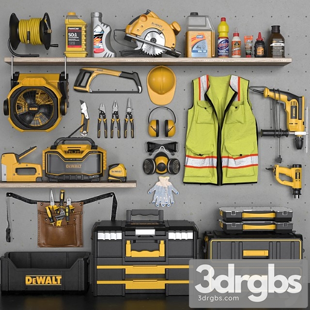 Garage tools set 4 3dsmax Download - thumbnail 1