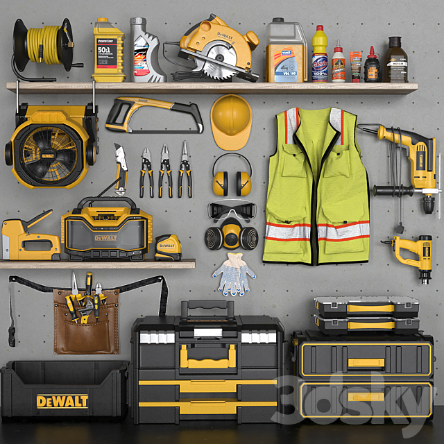 garage tools set 4 3DSMax File - thumbnail 1