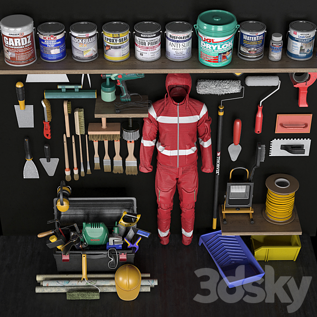 garage tools set 9 3DSMax File - thumbnail 4