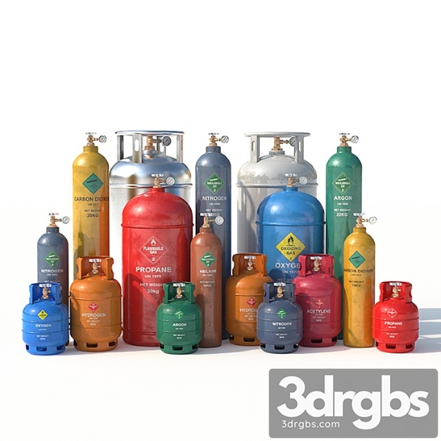 Gas cylinders 3dsmax Download - thumbnail 1