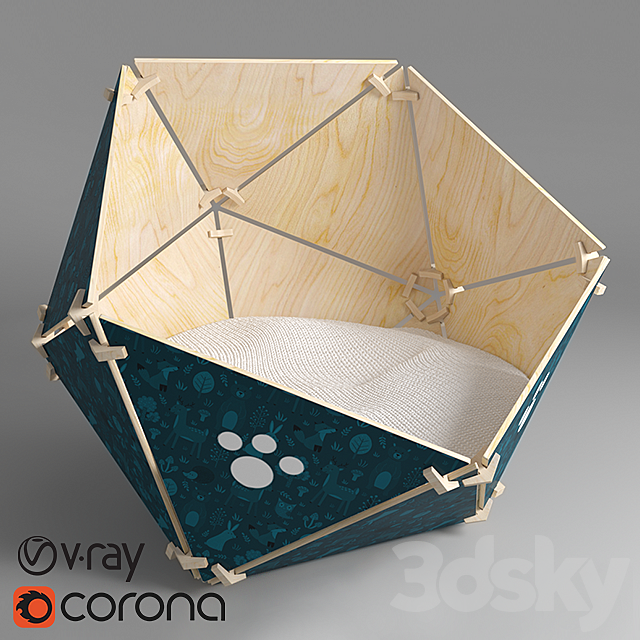 Geosphere pet bed 3DSMax File - thumbnail 1