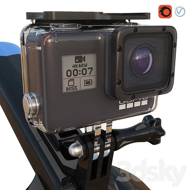 GoPro7 Diving Mask 3DSMax File - thumbnail 3