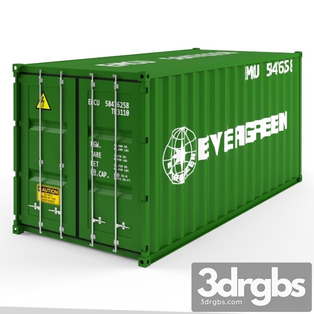 Green Container 3dsmax Download - thumbnail 1