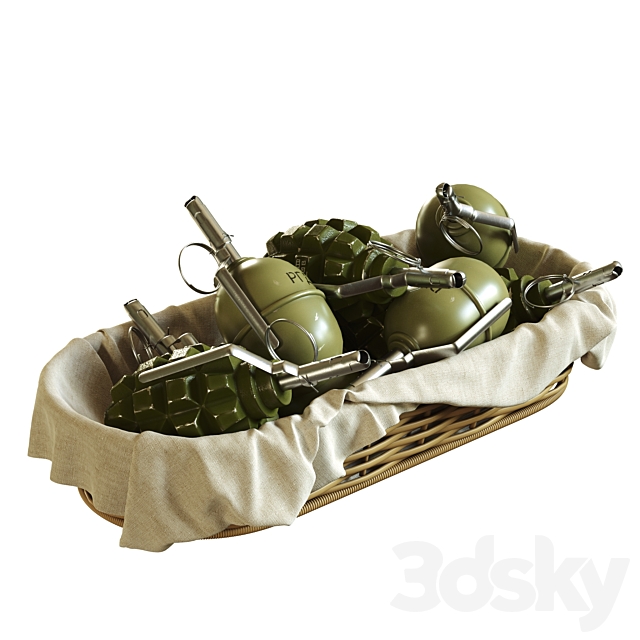 Grenades in the basket 3DSMax File - thumbnail 1