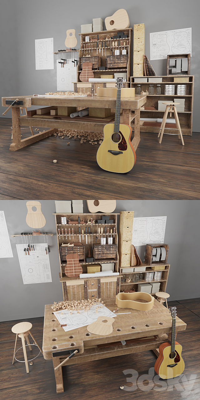 Guitar Workshop 3ds Max - thumbnail 2