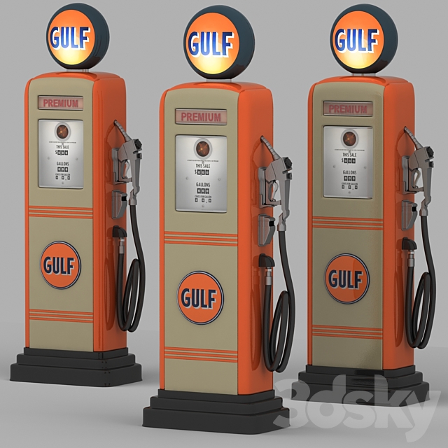 Gulf gas station 3ds Max - thumbnail 1