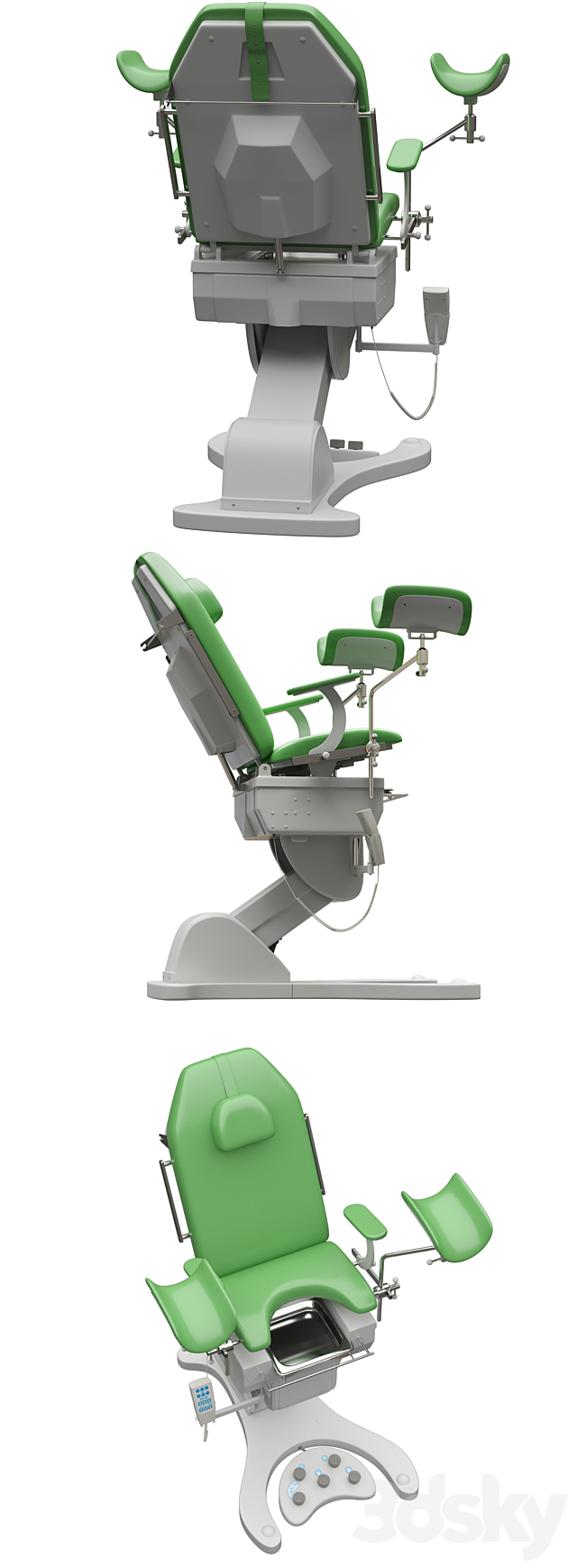 Gynecological chair Clear 3DS Max Model - thumbnail 3