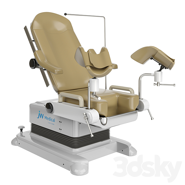 Gynecological chair JW Medical E-1000 3ds Max - thumbnail 1