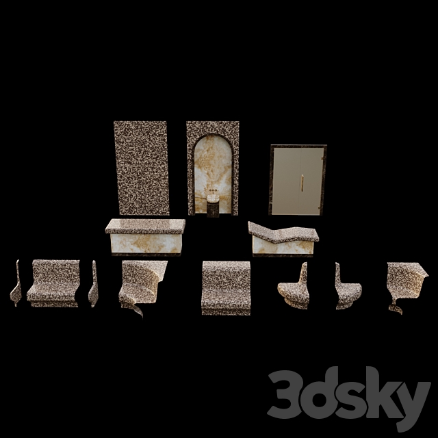 Hamam set 3DS Max Model - thumbnail 5