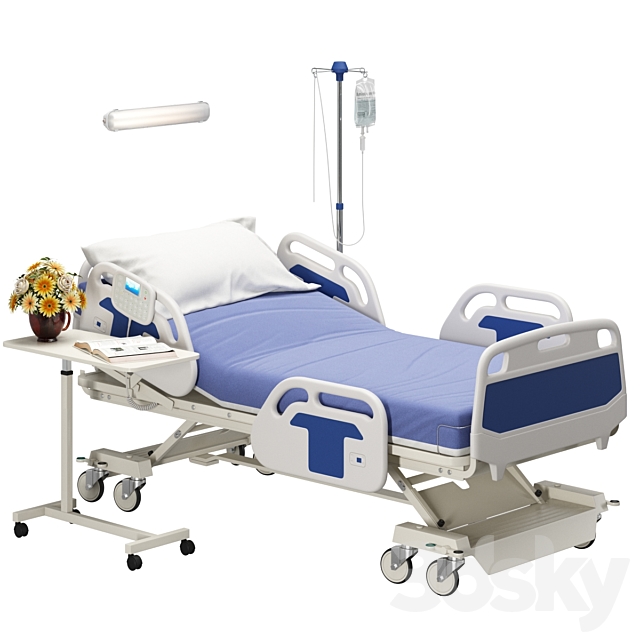 Hospital Bed 3DSMax File - thumbnail 1