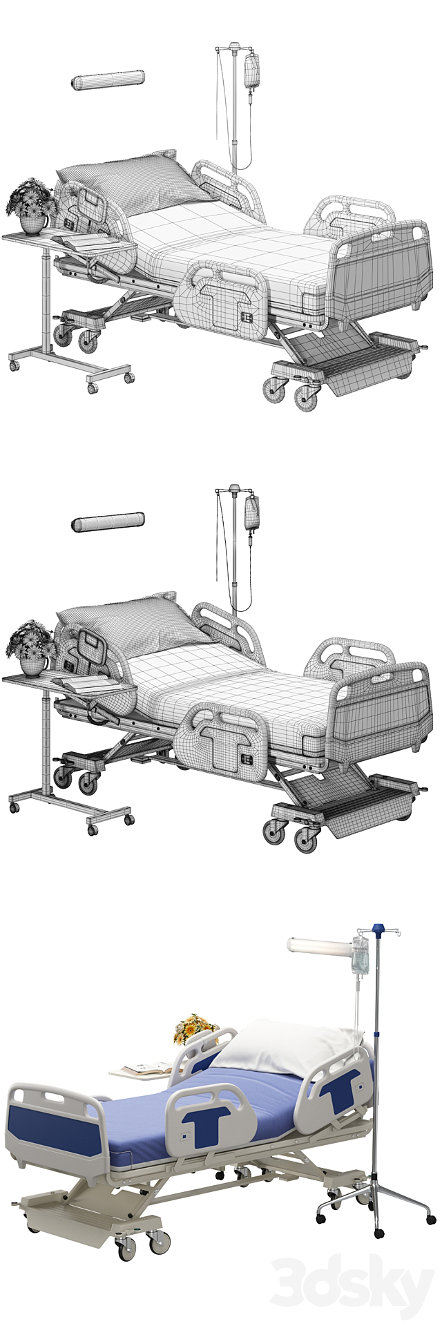 Hospital Bed 3DSMax File - thumbnail 3