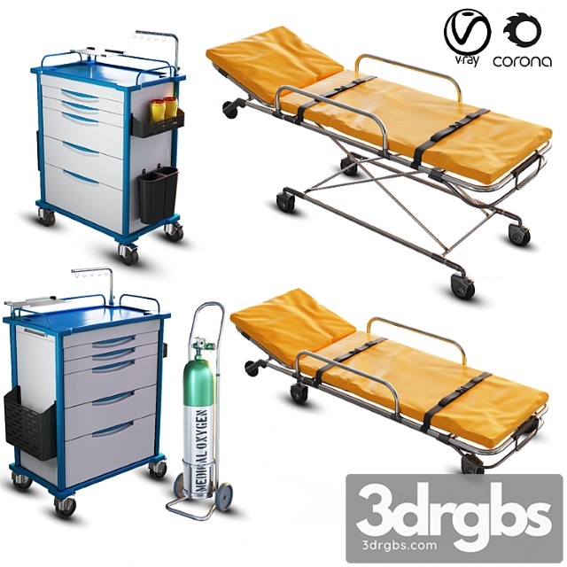 Hospital equipment vol 2 3dsmax Download - thumbnail 1