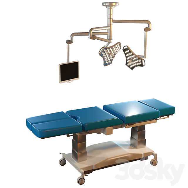 hospital equipment vol 3 (surgical room set) 3DS Max Model - thumbnail 4