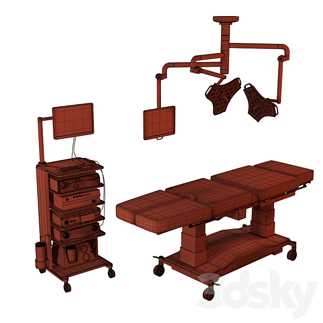 hospital equipment vol 3 (surgical room set) 3DS Max Model - thumbnail 5